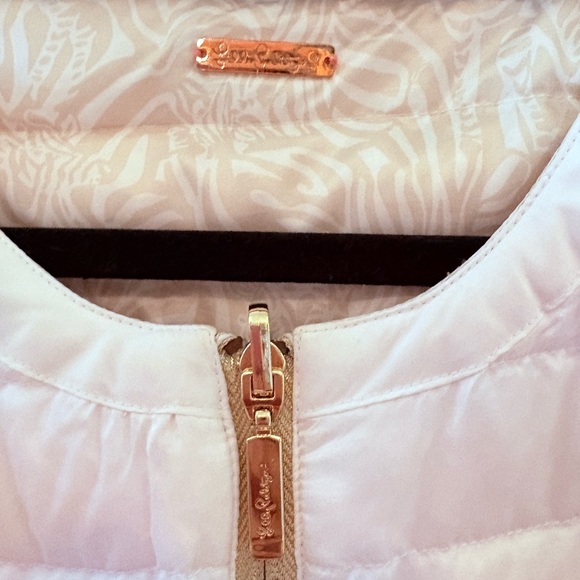 Lilly Pulitzer reversible White Quilted Jacket zip and pockets - Picture 1 of 8